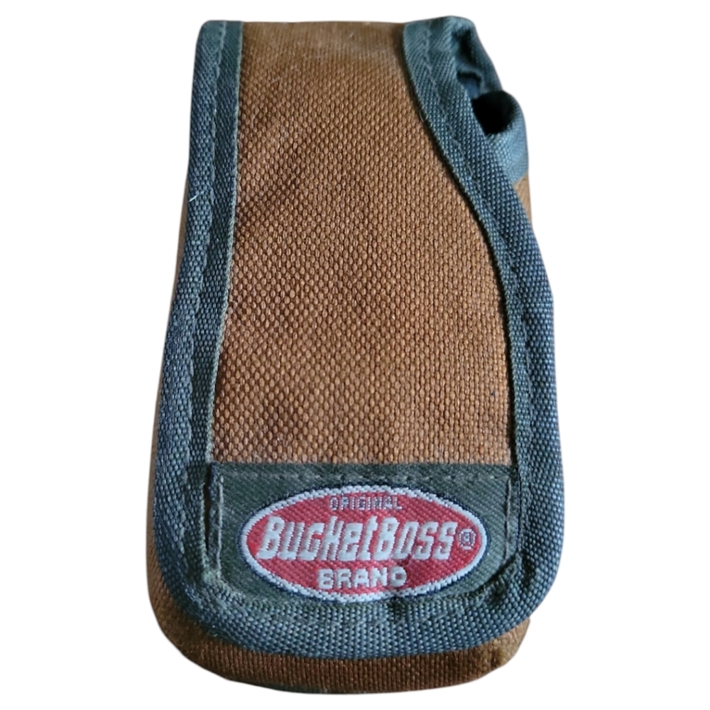 BucketBoss Flip "Hook/Loop Fastener" Metal Belt Clip Canvas Pouch